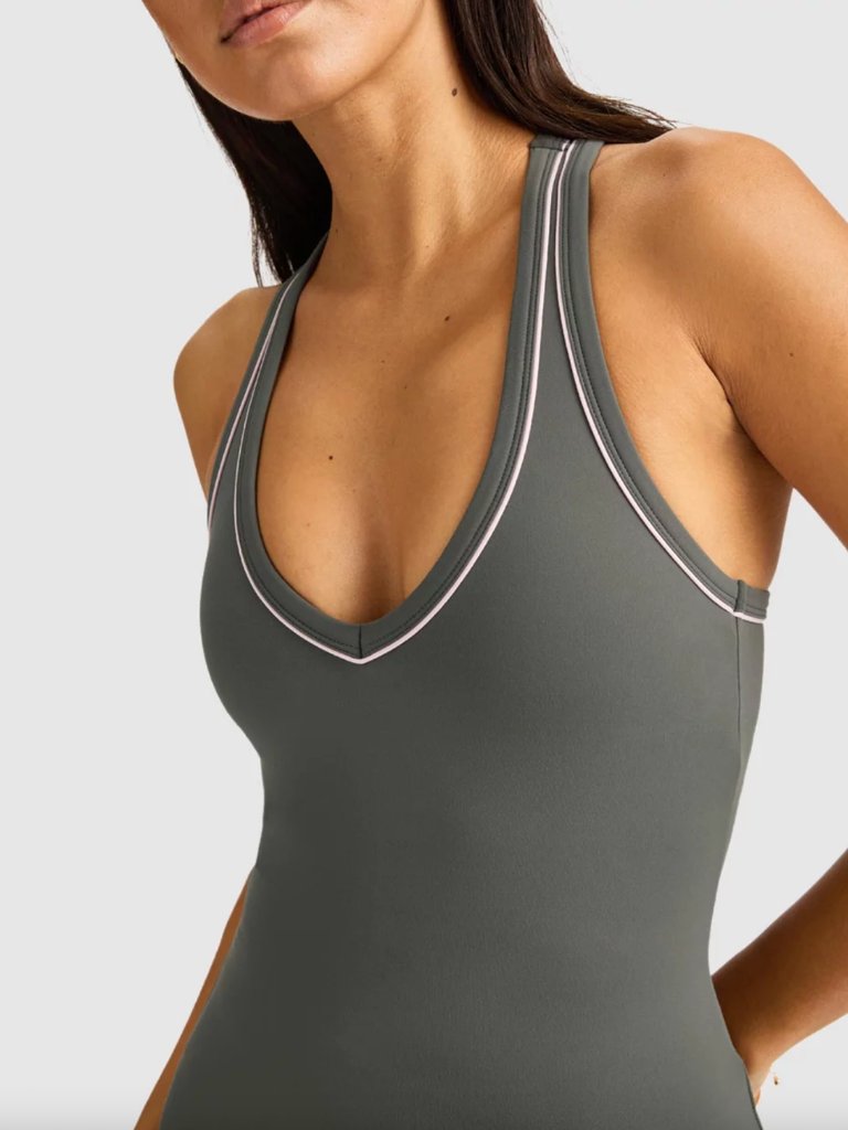 Tala Dayflex V-Neck Racer Tank Dark Olive Small Worn Once — image 2 of 7